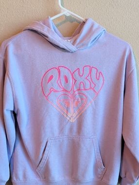 Roxy Lavender Hoodie with Pink Heart Logo